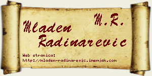 Mladen Radinarević vizit kartica
